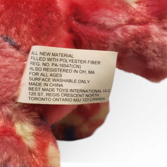 Adorable Unicorn Plush – Fuzzy Pink with Multicolored Spots, 6" Tall, 2018 - Picture 6 of 8